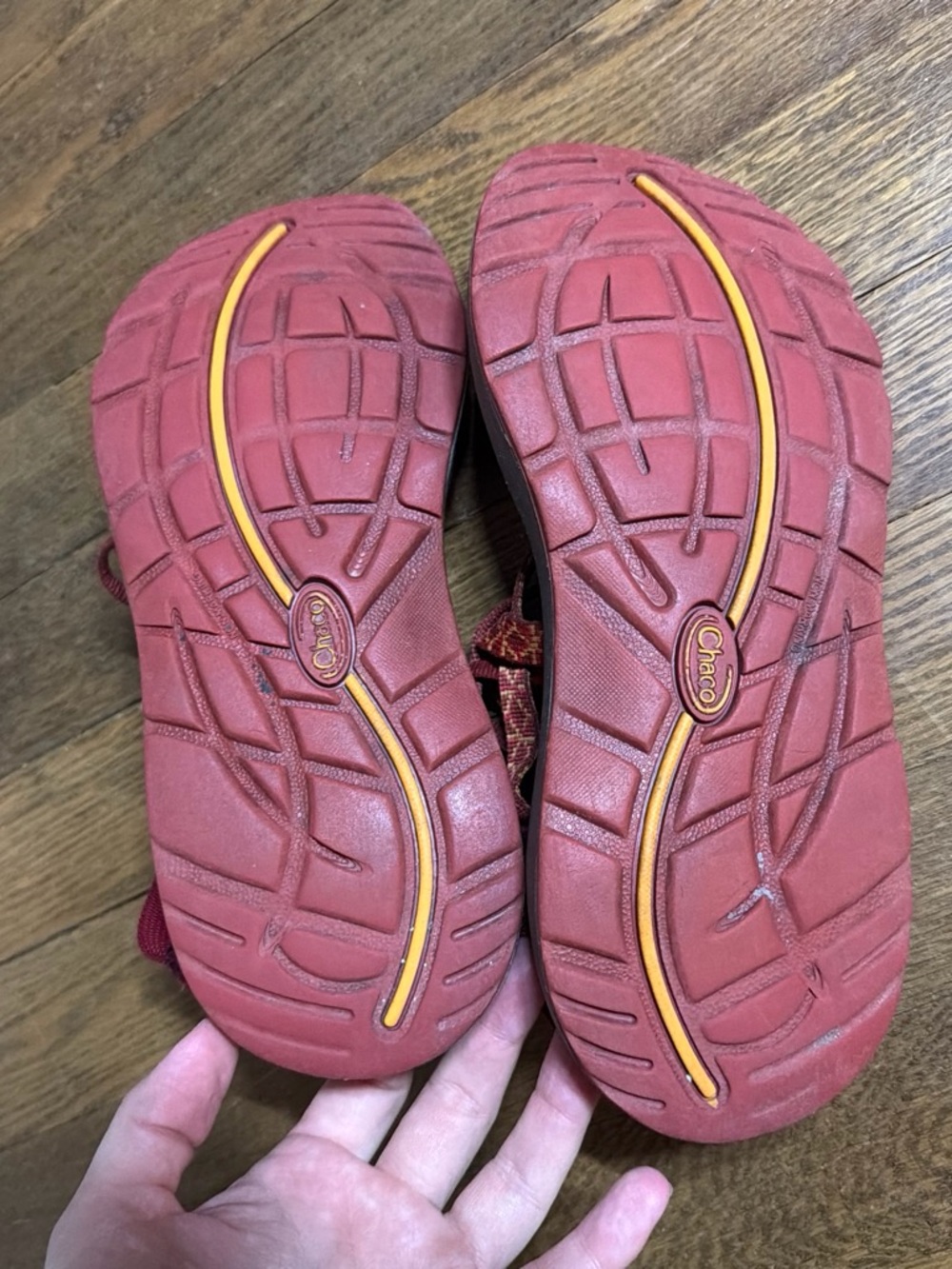 Chaco Red Sandals - Picture 2 of 4